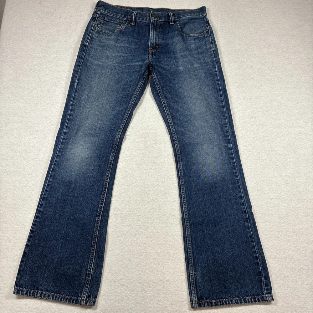 Levis 527 Mens Jeans 33x32 Blue Bootcut Fit Medium Wash Denim Classic City Biker